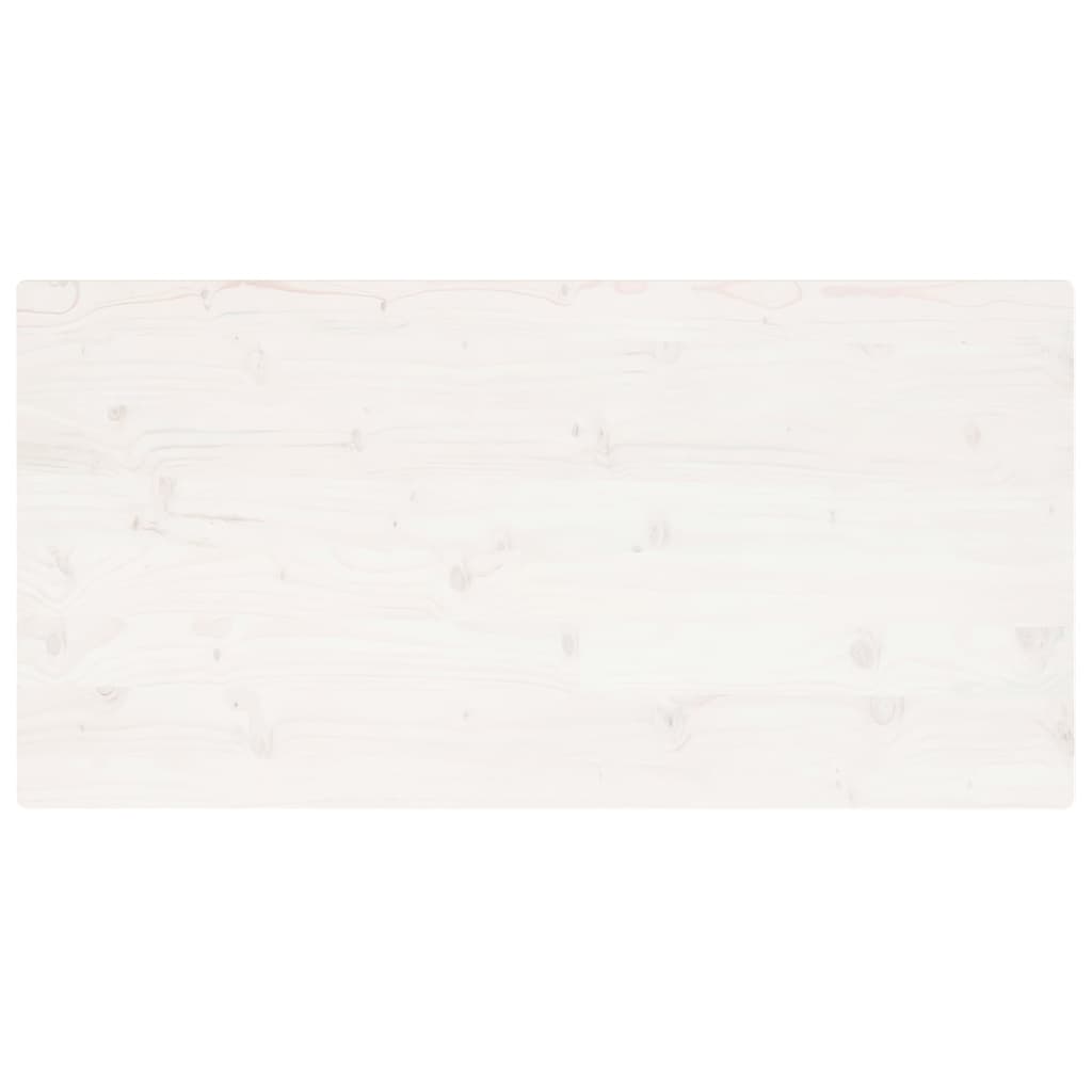 vidaXL Table Top White 100x50x2.5 cm Solid Wood Pine Rectangular