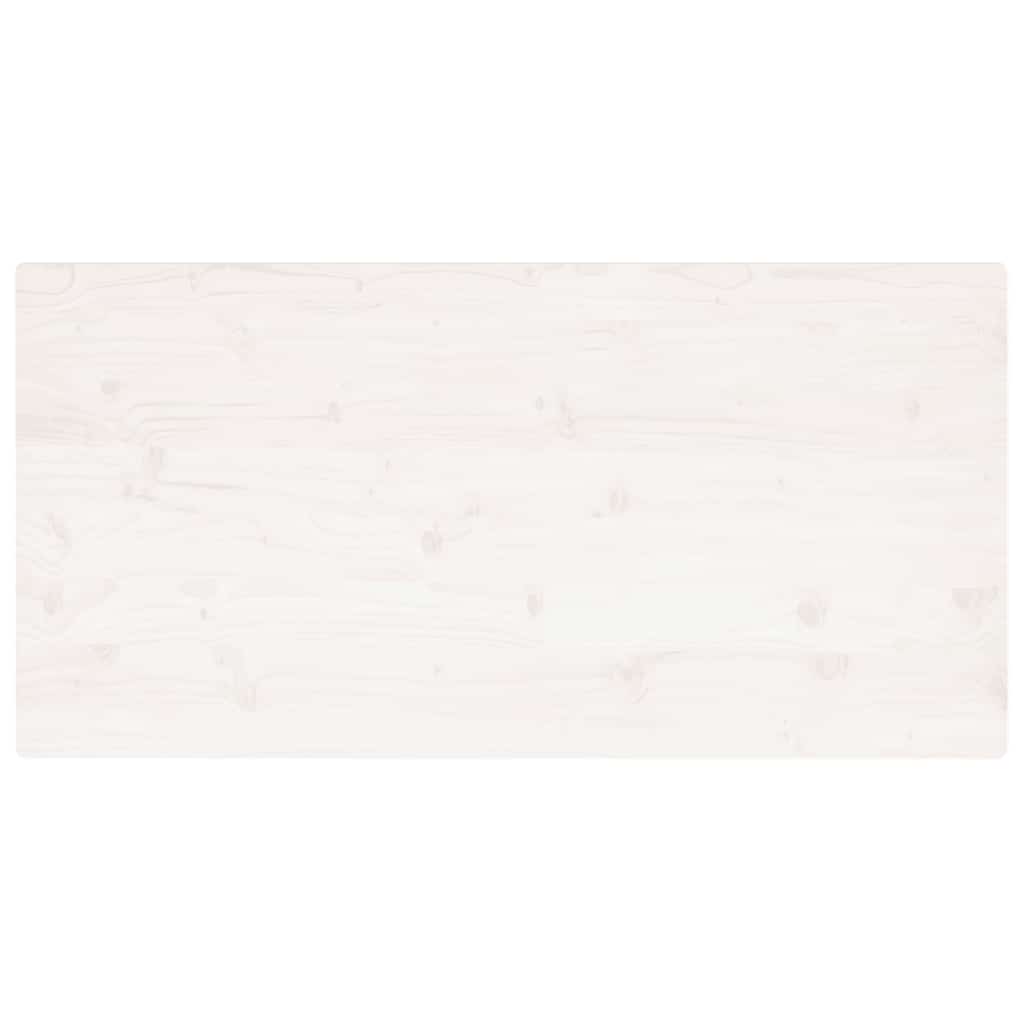 Table Top White 100x50x2.5 cm Solid Wood Pine Rectangular