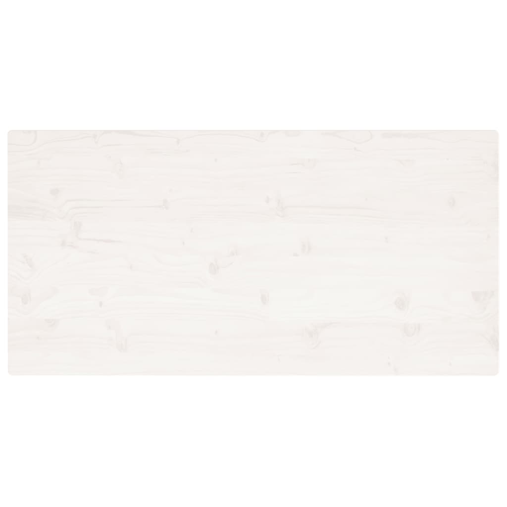 vidaXL Table Top White 110x55x2.5 cm Solid Wood Pine Rectangular