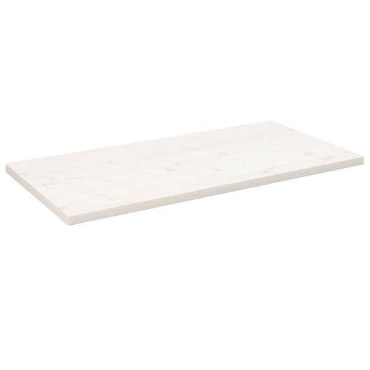 vidaXL Table Top White 100x60x2.5 cm Solid Wood Pine Rectangular