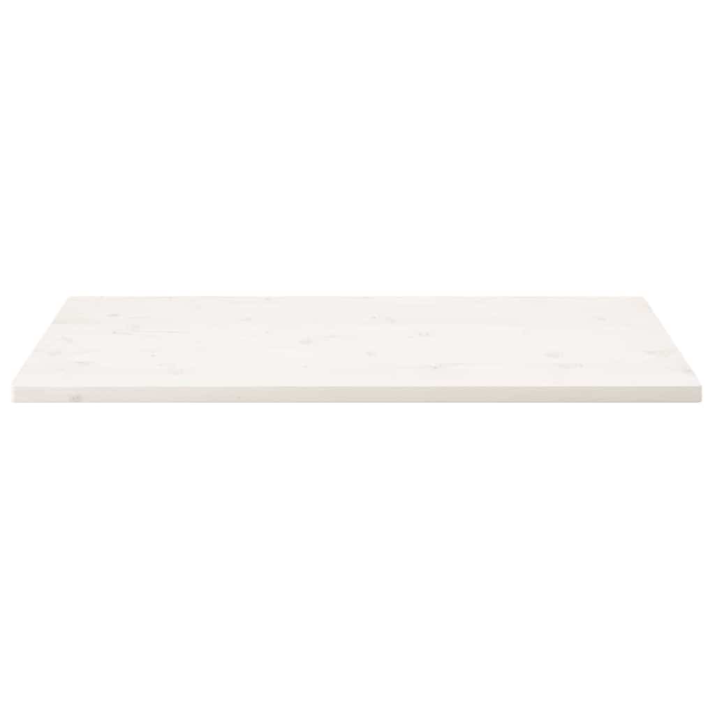 vidaXL Table Top White 100x60x2.5 cm Solid Wood Pine Rectangular