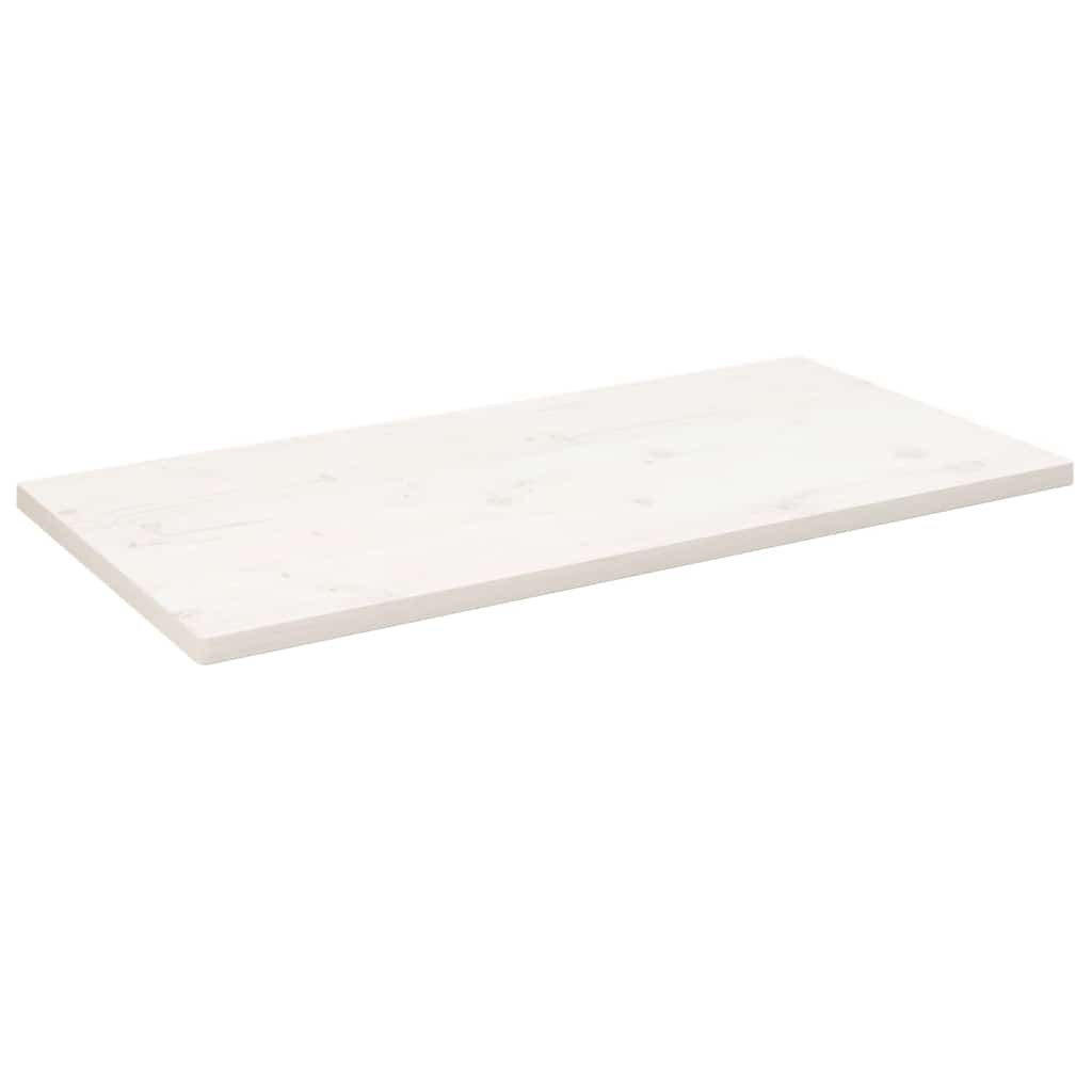 vidaXL Table Top White 110x60x2.5 cm Solid Wood Pine Rectangular