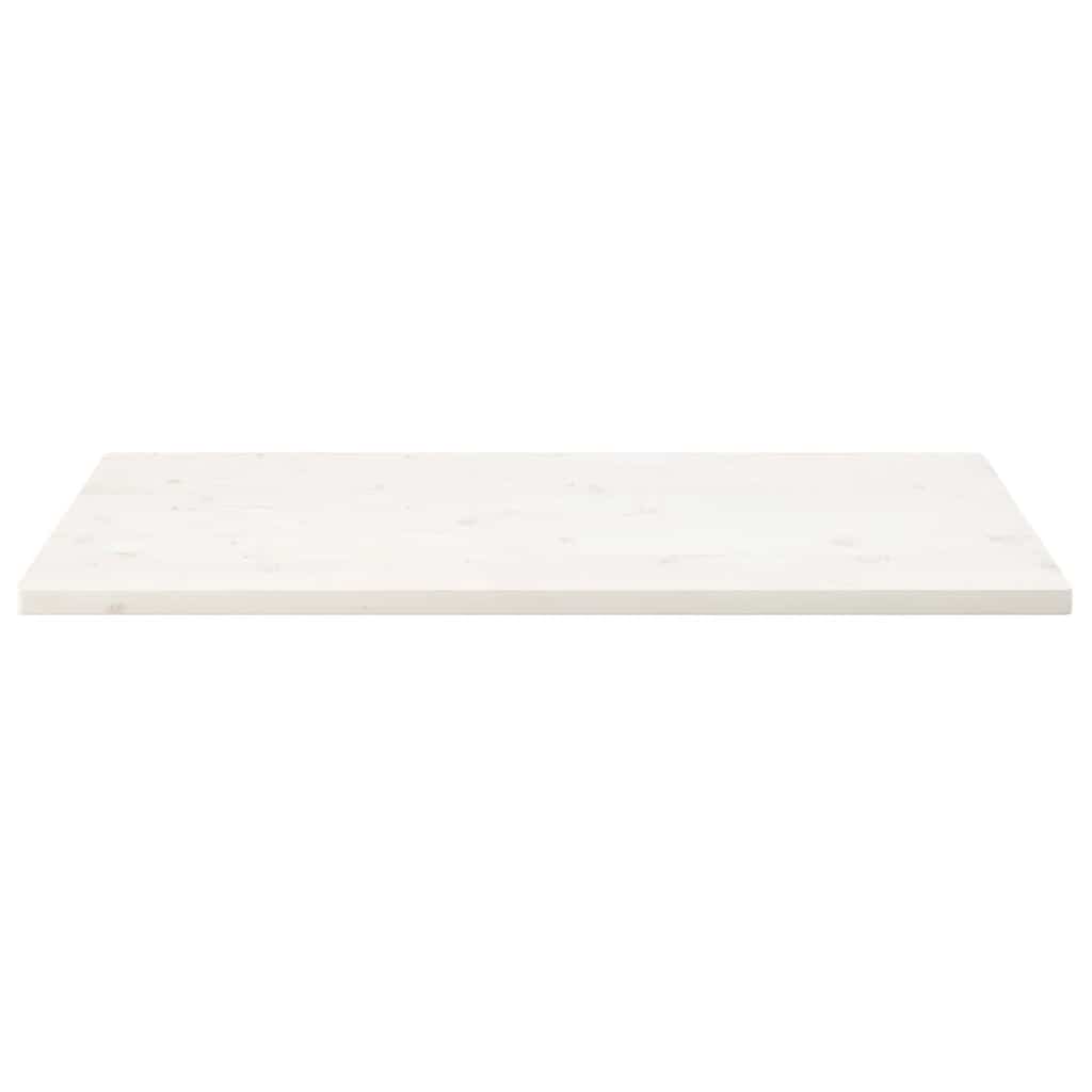 vidaXL Table Top White 110x60x2.5 cm Solid Wood Pine Rectangular