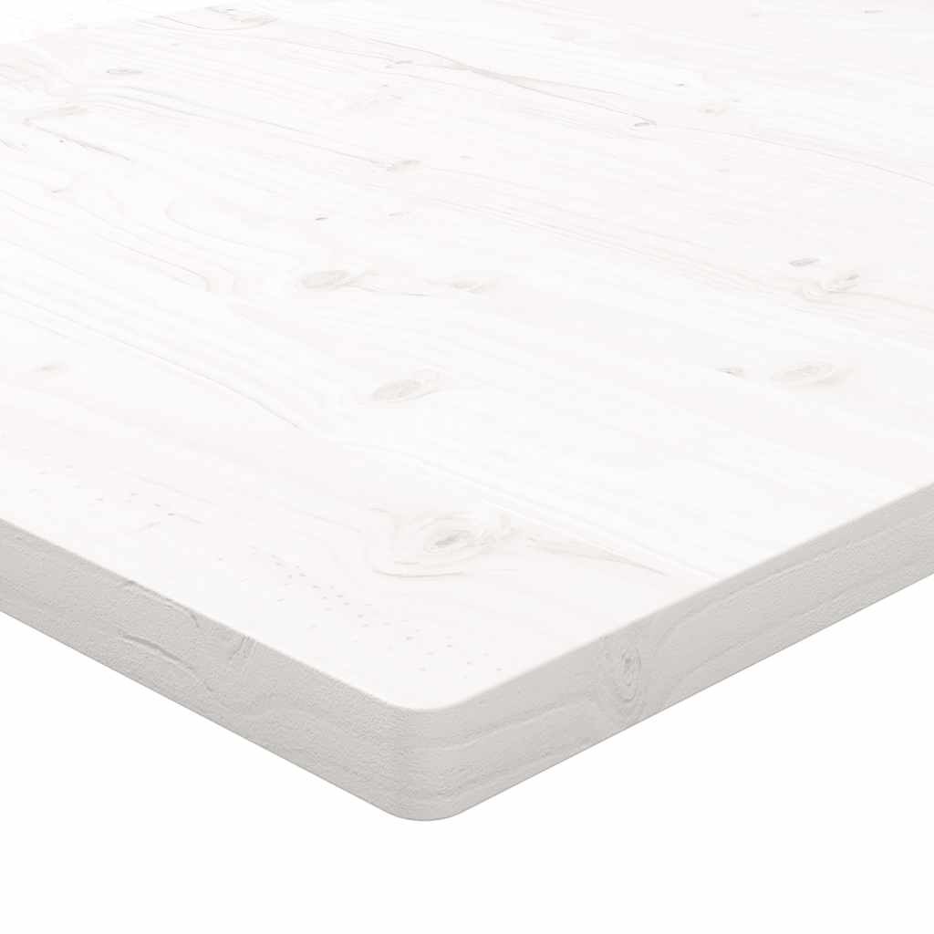 vidaXL Table Top White 110x60x2.5 cm Solid Wood Pine Rectangular