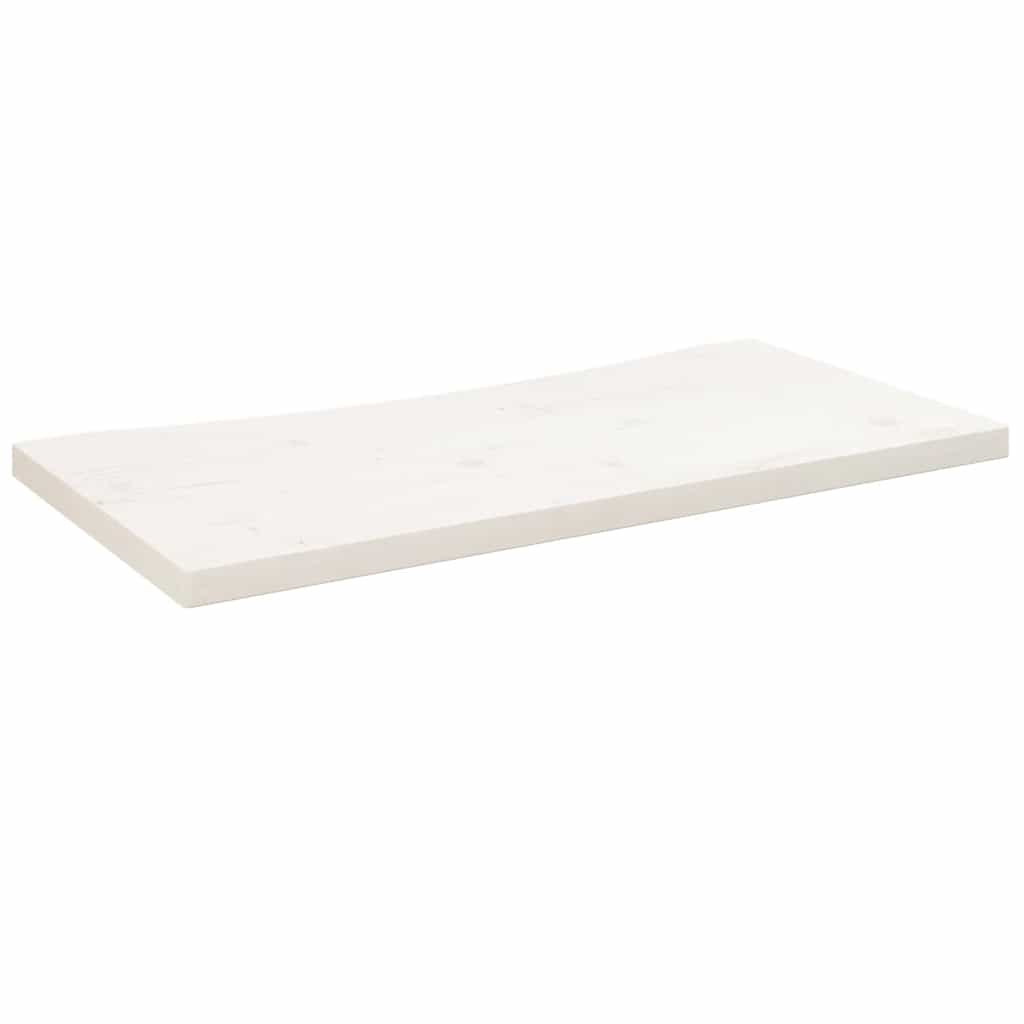 Desk Top White 80x40x2,5 cm Solid Wood Pine
