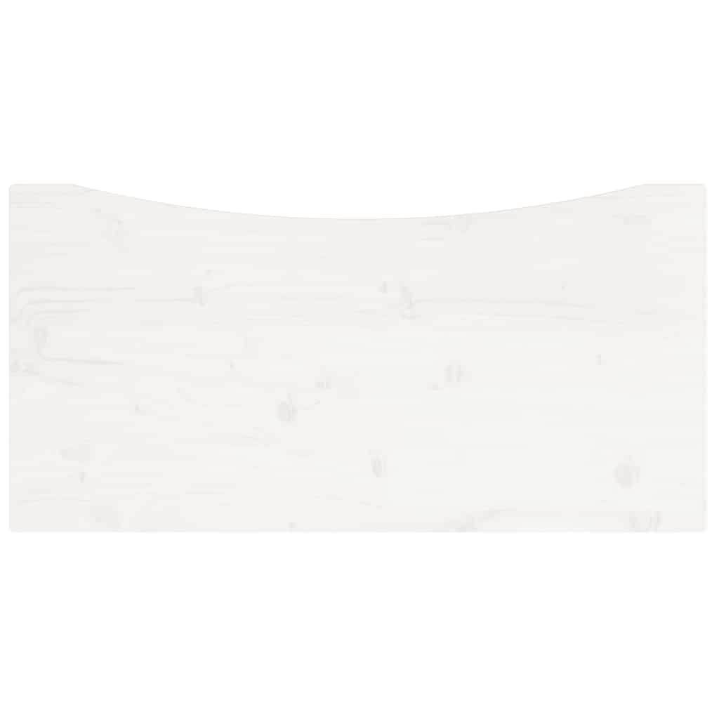 Desk Top White 80x40x2,5 cm Solid Wood Pine