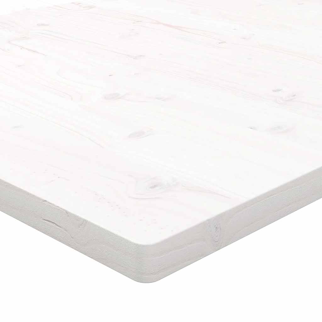 Desk Top White 80x40x2,5 cm Solid Wood Pine