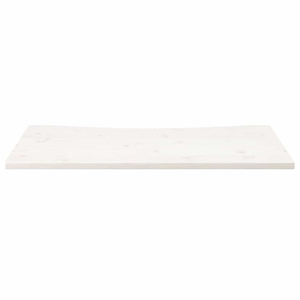 Desk Top White 110x55x2,5 cm Solid Wood Pine