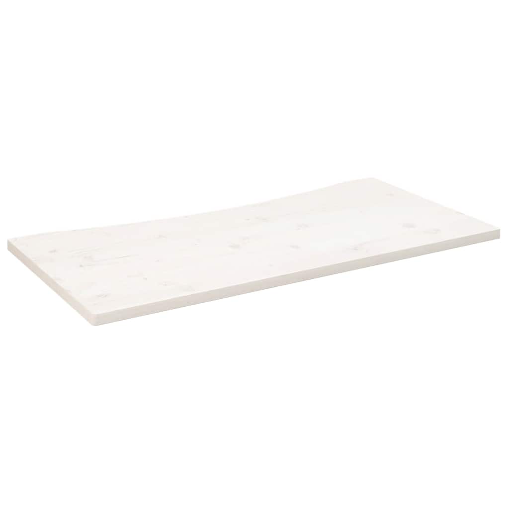 Desk Top White 110x60x2.5 cm Solid Wood Pine