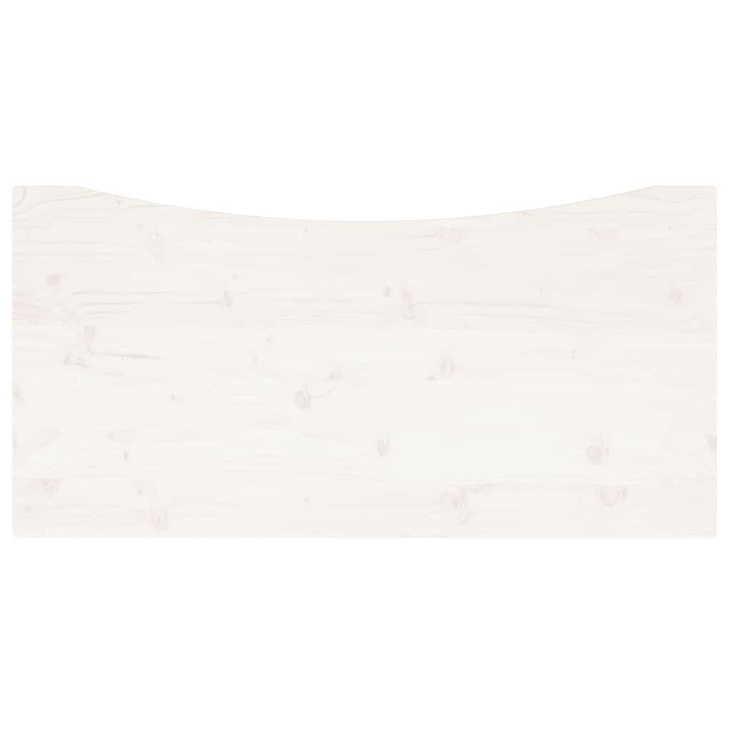 Desk Top White 110x60x2.5 cm Solid Wood Pine