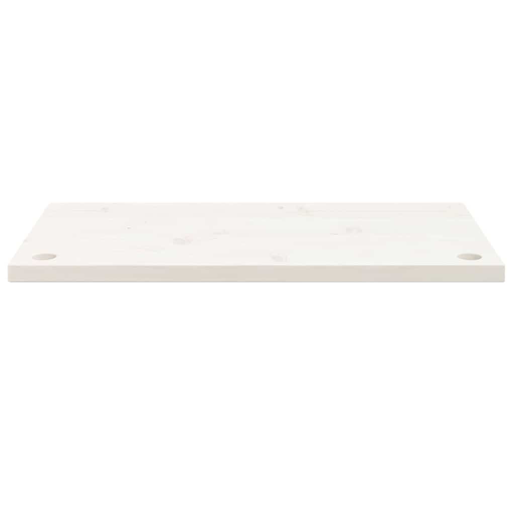 Desk Top White 80x40x2,5 cm Solid Wood Pine