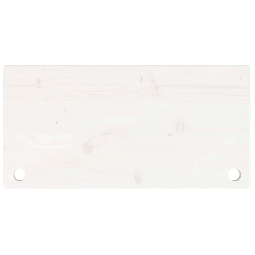 Desk Top White 80x40x2,5 cm Solid Wood Pine
