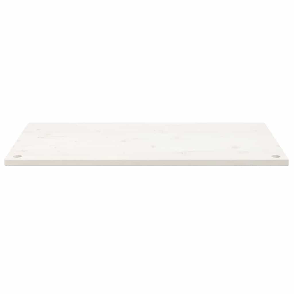 Desk Top White 100x50x2,5 cm Solid Wood Pine
