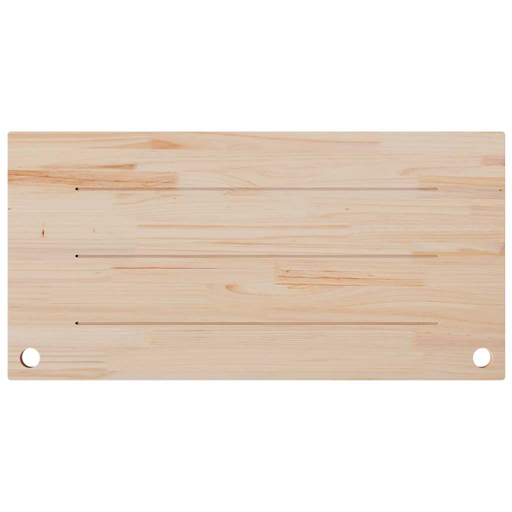 Desk Top White 100x50x2,5 cm Solid Wood Pine