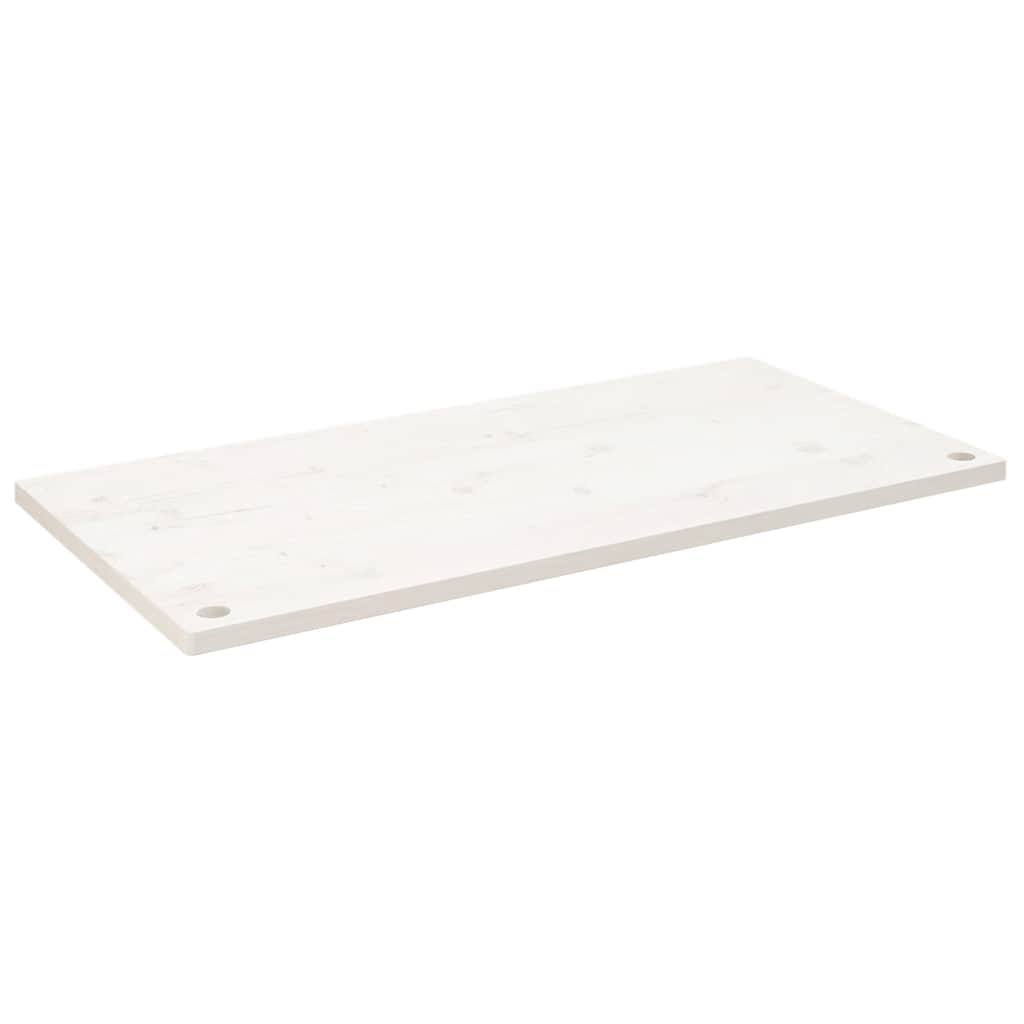 Desk Top White 110x55x2,5 cm Solid Wood Pine
