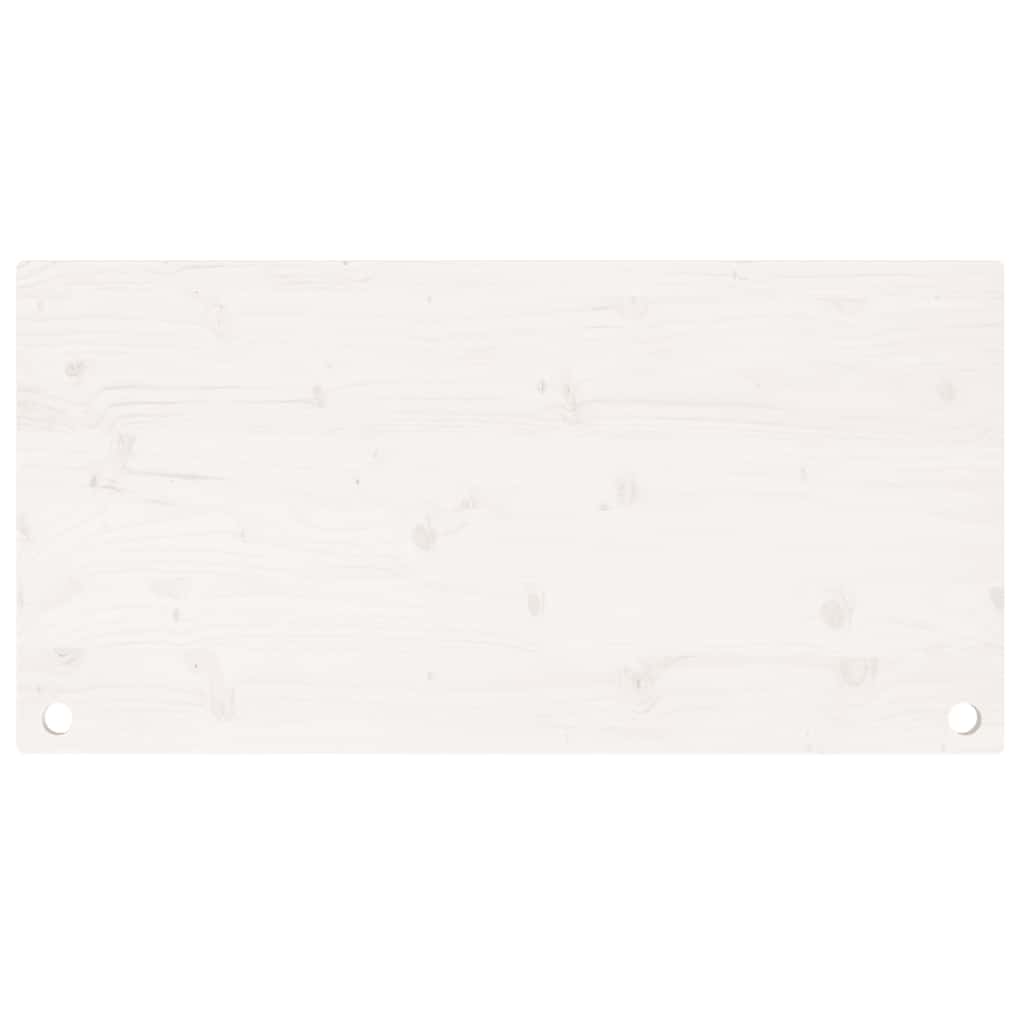 Desk Top White 100x60x2,5 cm Solid Wood Pine