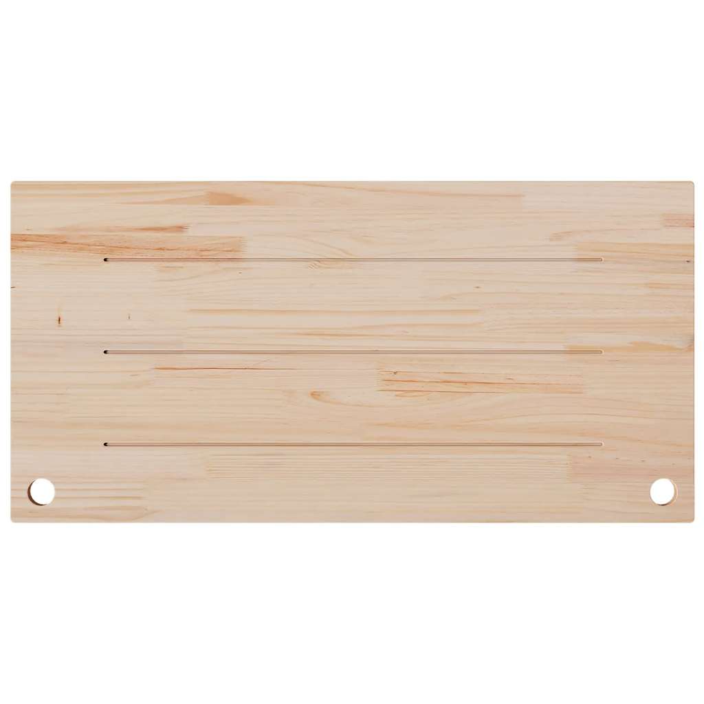 Desk Top White 110x60x2,5 cm Solid Wood Pine
