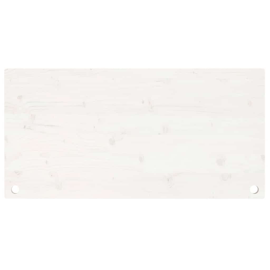 Desk Top White 110x60x2,5 cm Solid Wood Pine