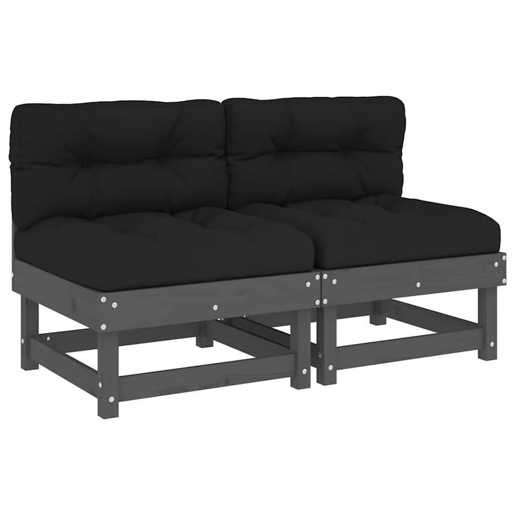Middle Sofa | Grey | Solid pine wood, Oxford fabric, PP cotton | Standard