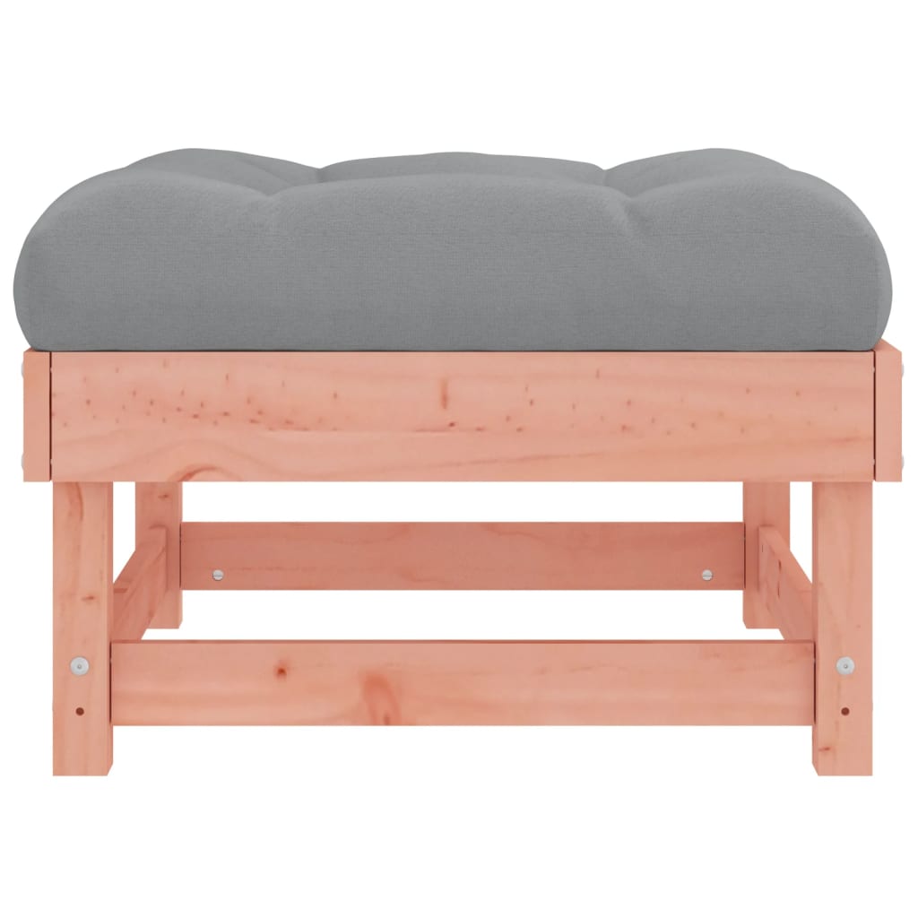 vidaXL Garden Footstools with Cushions 2pcs Solid Wood Douglas