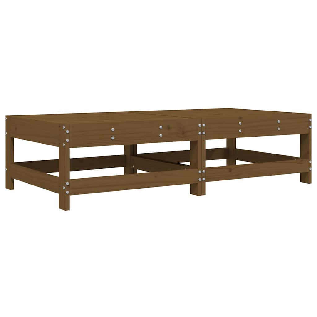 Garden Footstools with Cushions 2pcs Honey Brown