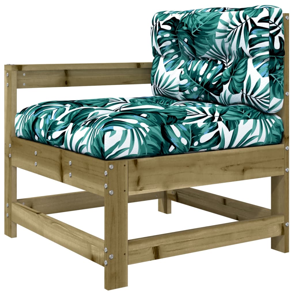 vidaXL 3 Piece Garden Lounge Set with Cushions Impregnated Wood Pine