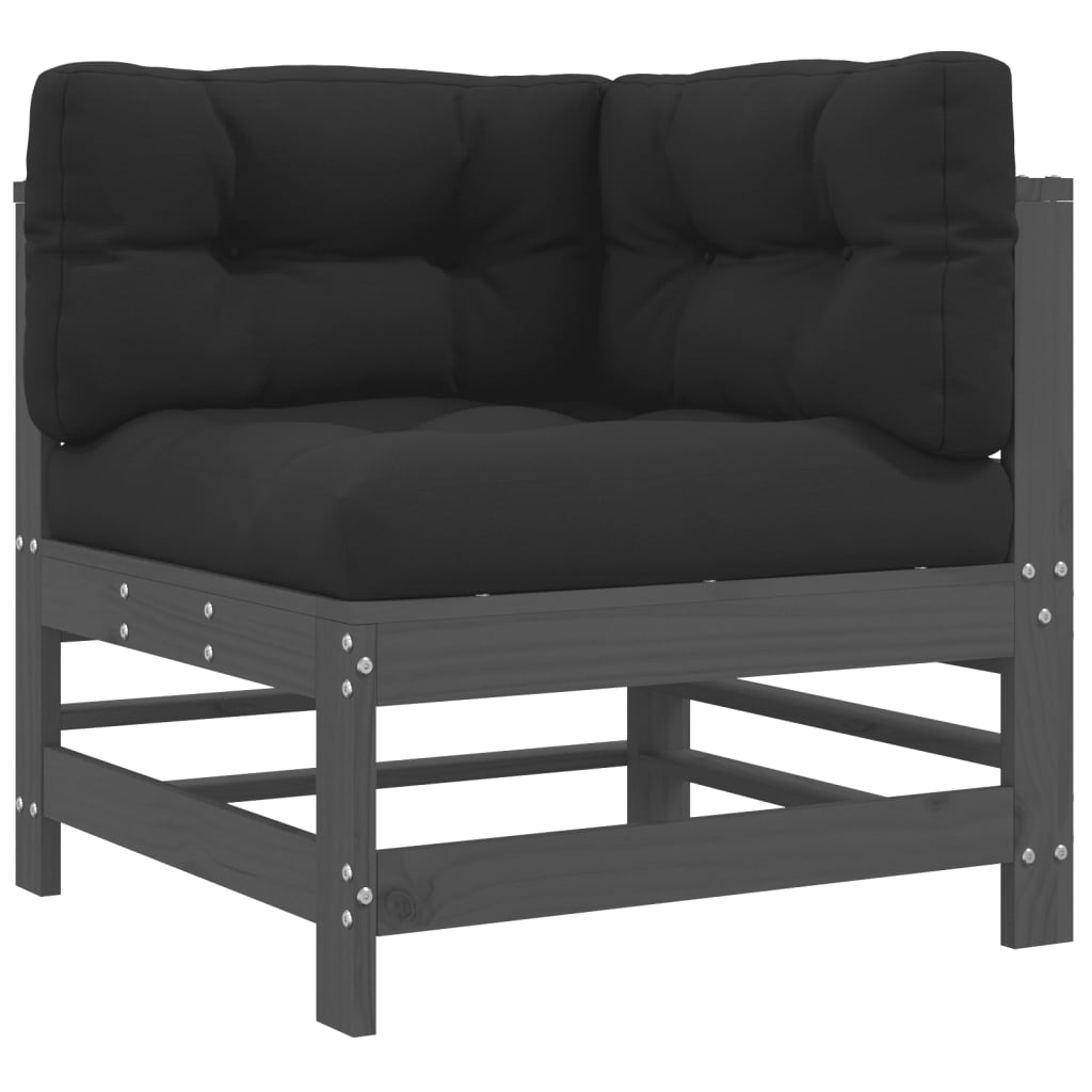 Corner Sofa | Grey | Solid pine wood, Plywood, Oxford fabric, PP cotton