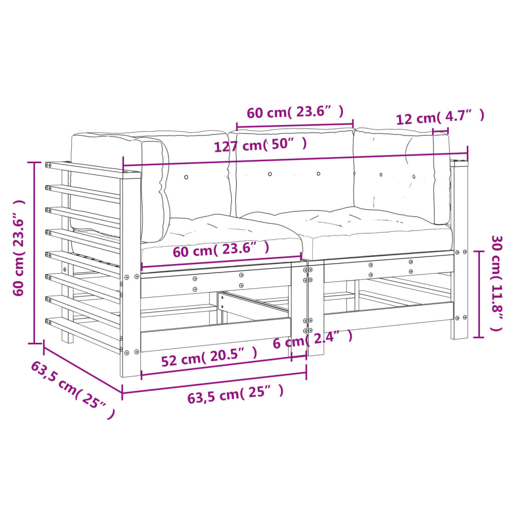 Corner Sofa | Honey Brown | Solid pine wood | Medium | Modular