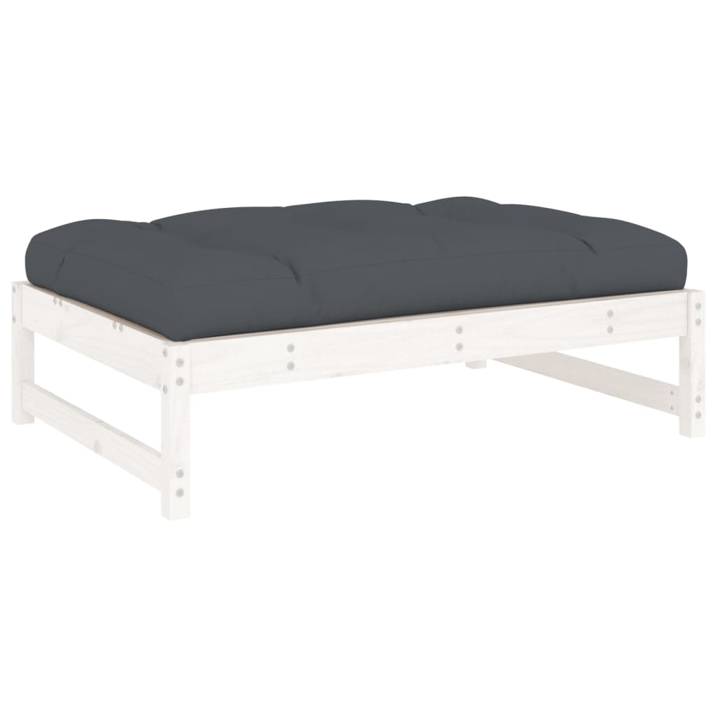 Garden Footstool | White, Anthracite