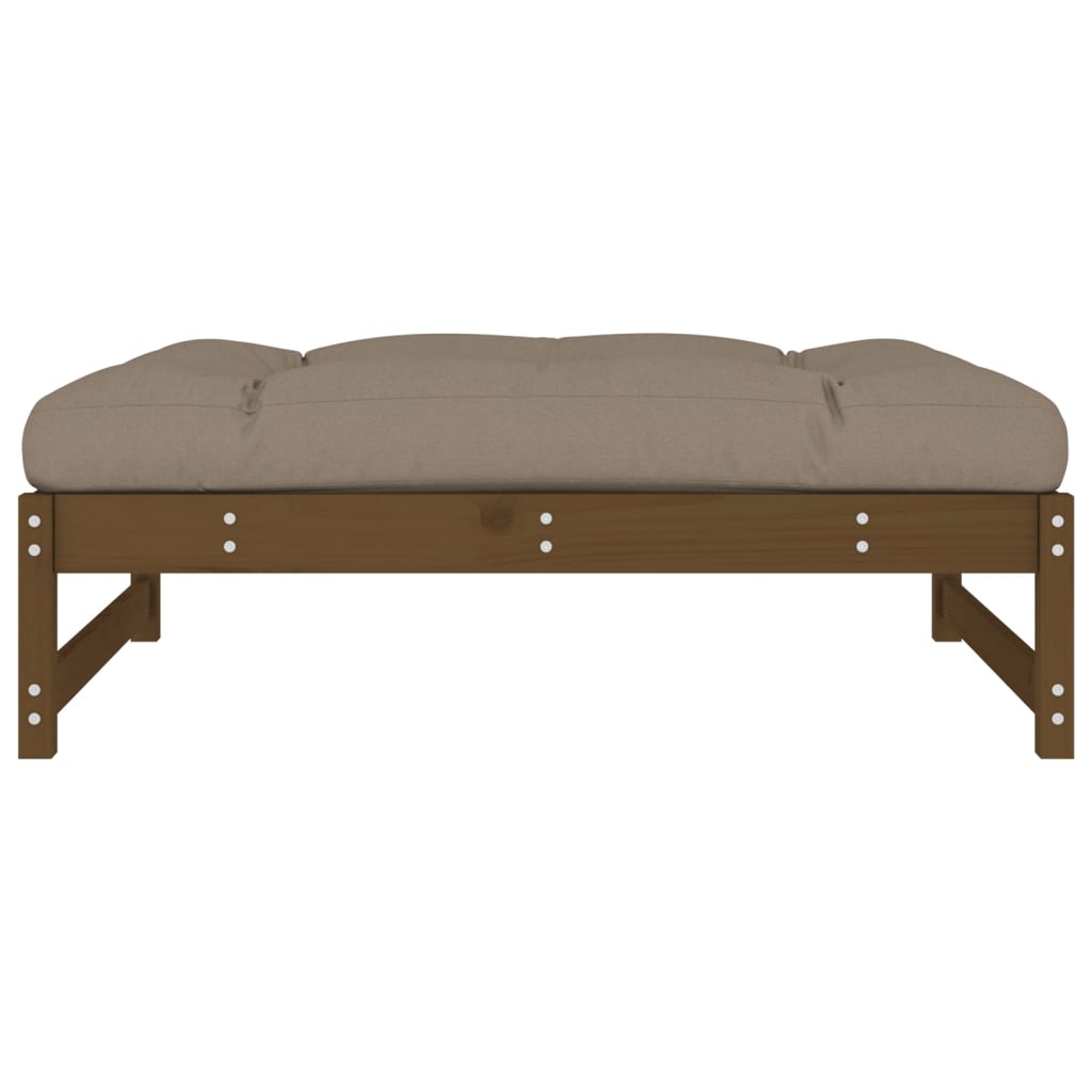 Garden Footstool | Honey Brown, Taupe