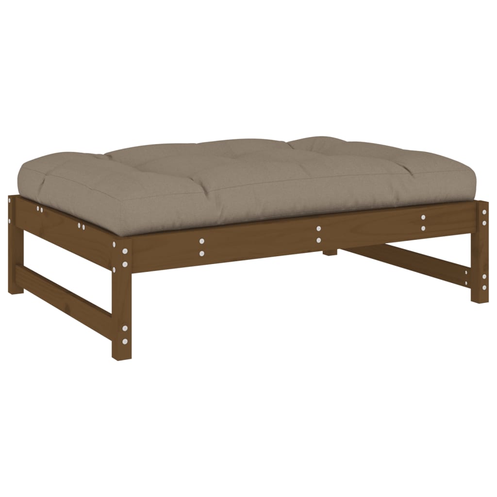 Garden Footstool | Honey Brown, Taupe