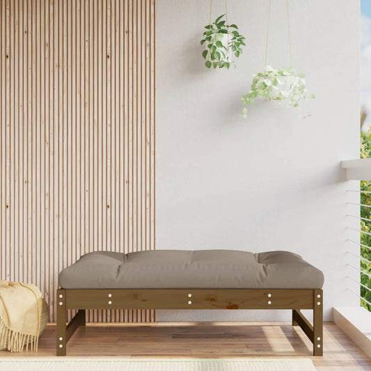 Garden Footstool | Honey Brown, Taupe