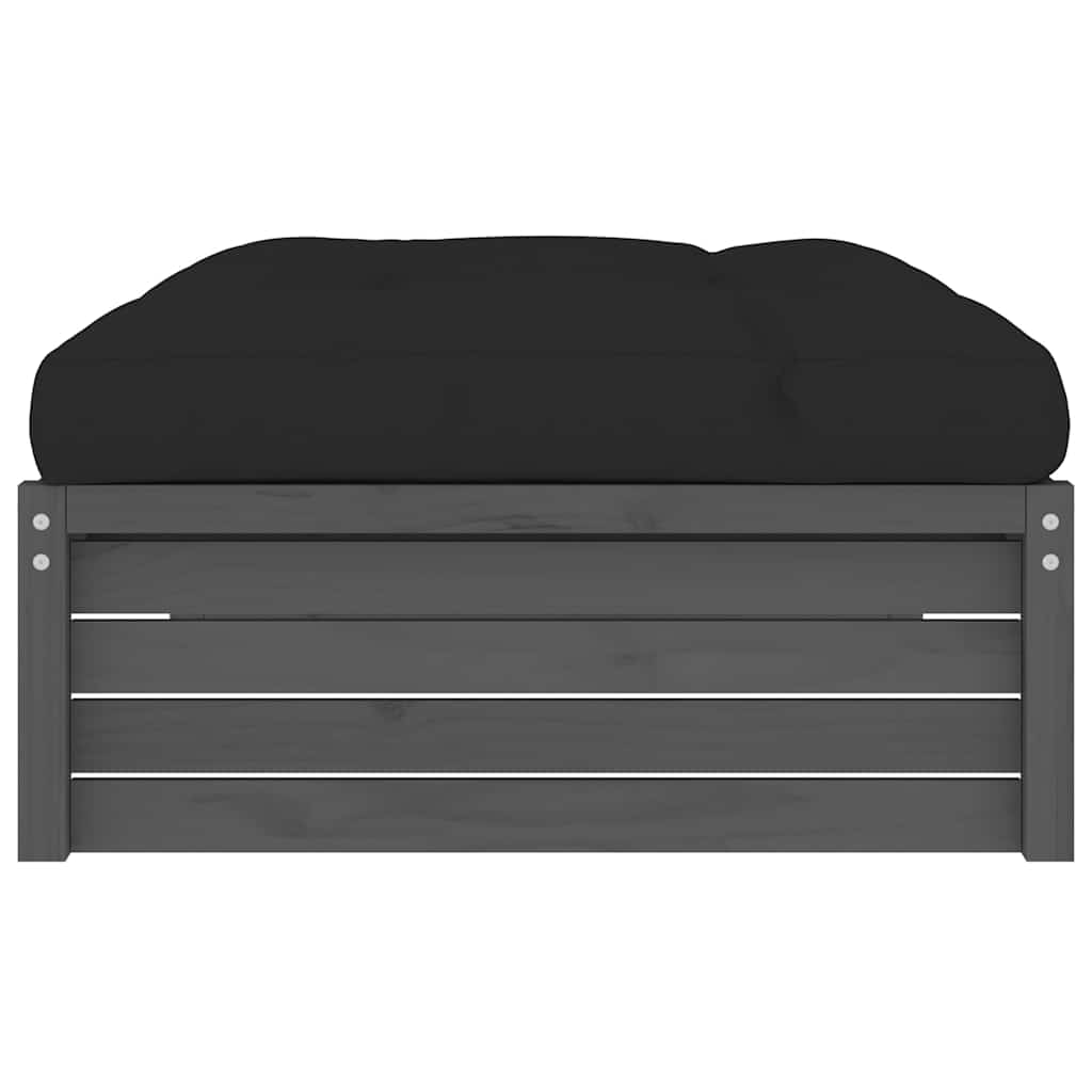 Garden Footstool | Grey, Black