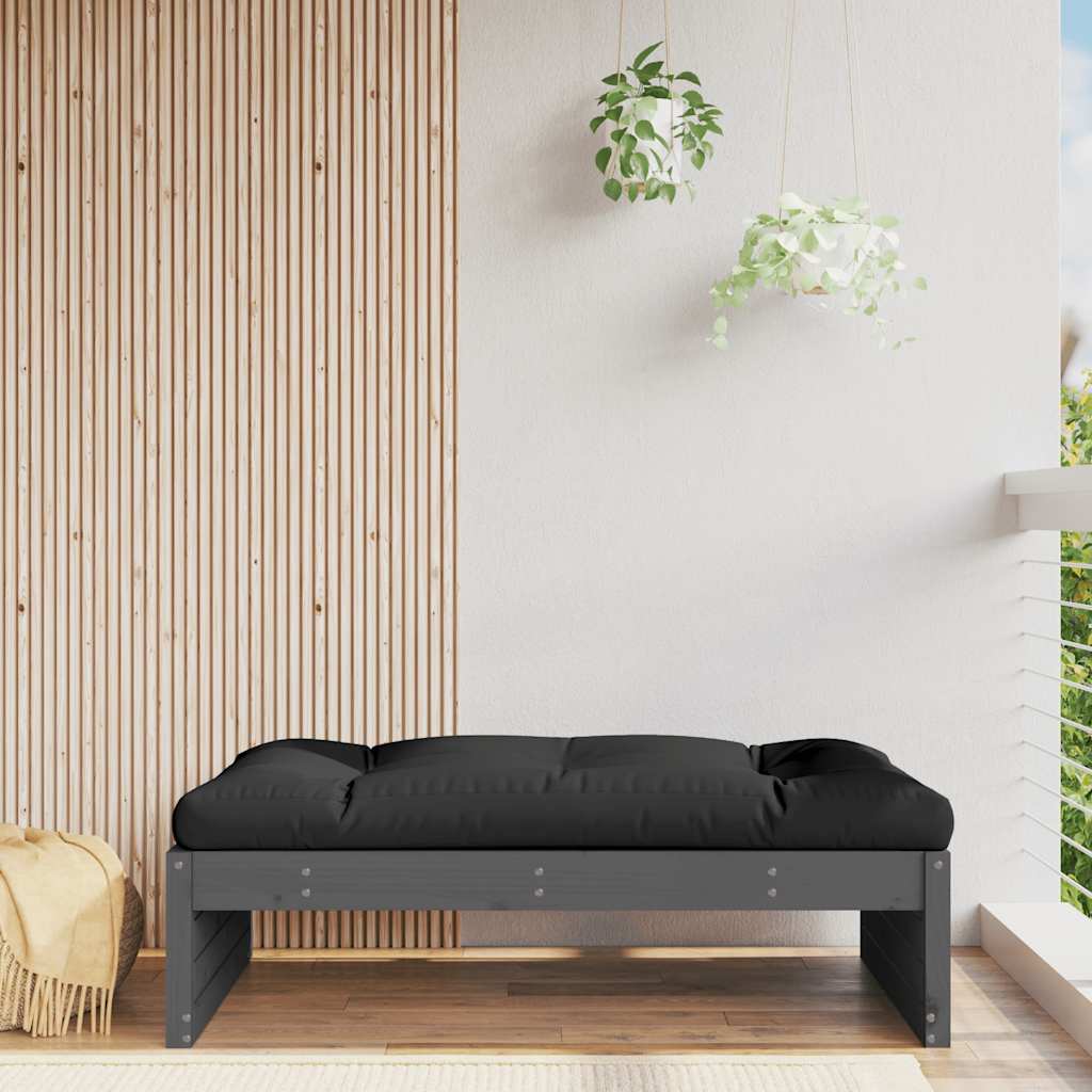 Garden Footstool | Grey, Black
