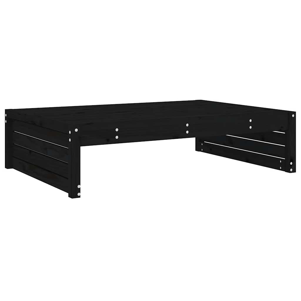 Garden Footstool | Black, Anthracite | Solid pine wood | 120x80 cm