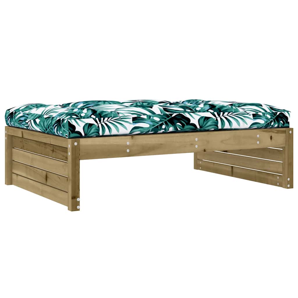 Garden Footstool | Brown | Vacuum pressure treated pinewood | Large