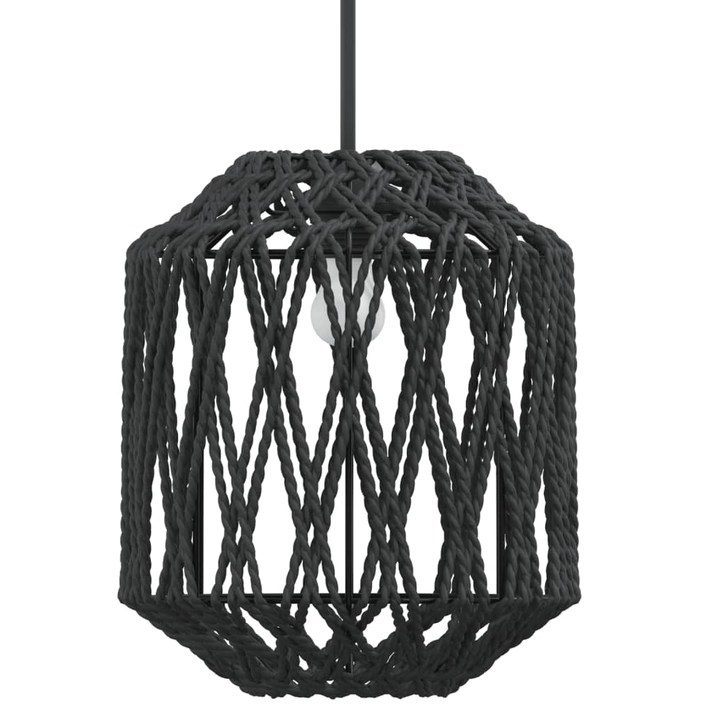 Lamp Shade Black Ø23x28 cm Iron and Paper