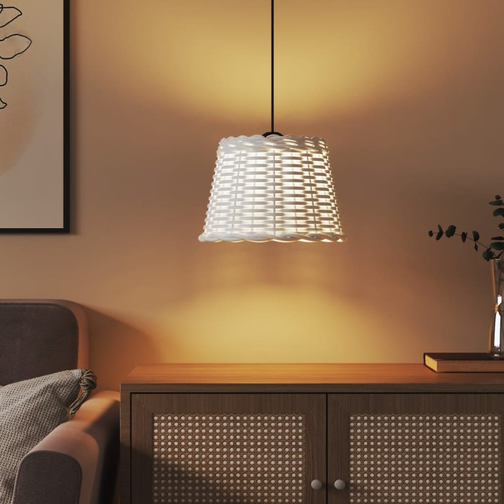 Ceiling Lamp Shade White Ø30x20 cm Wicker