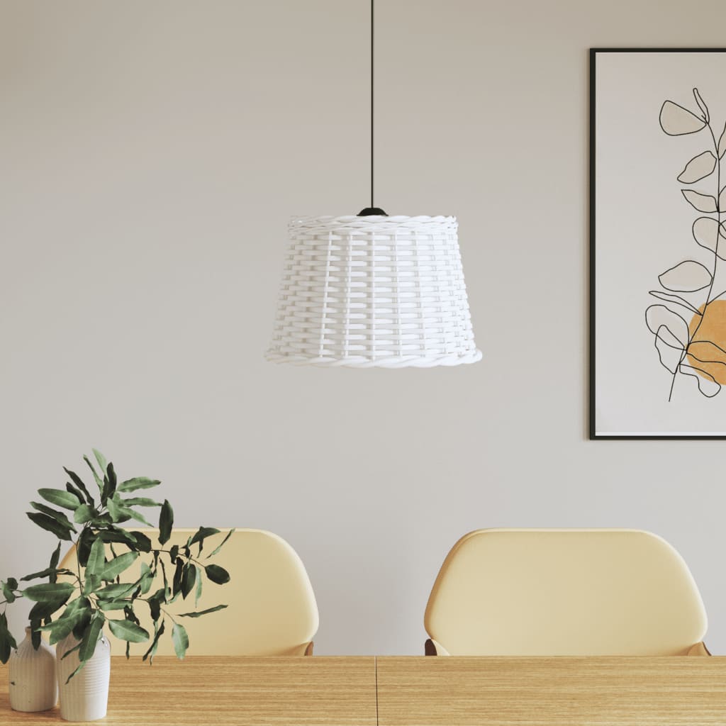 Ceiling Lamp Shade White Ø40x26 cm Wicker