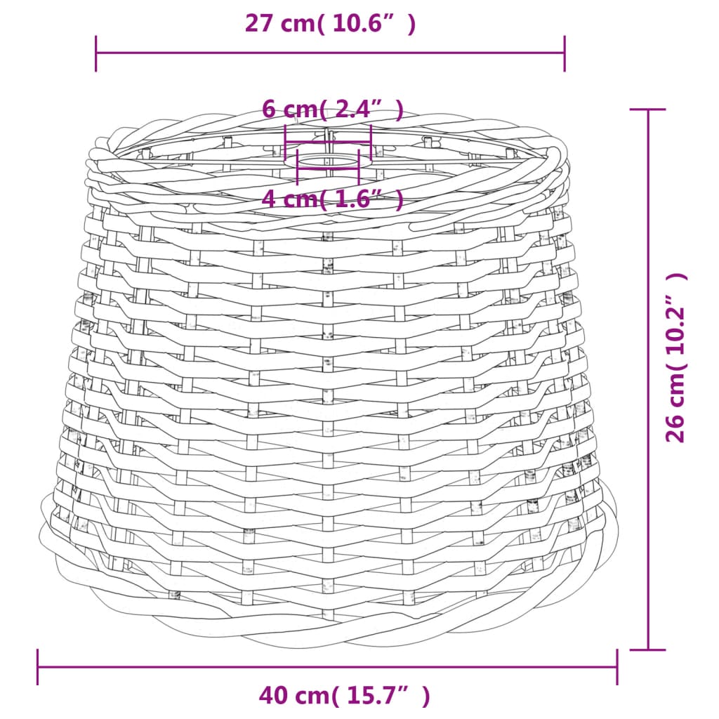 Ceiling Lamp Shade Brown Ø40x26 cm Wicker