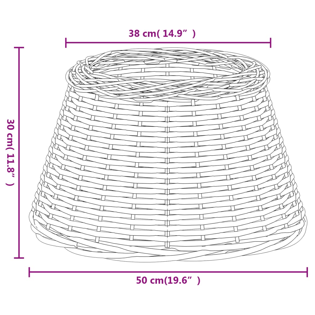 Lamp Shade Brown Ø50x30 cm Wicker