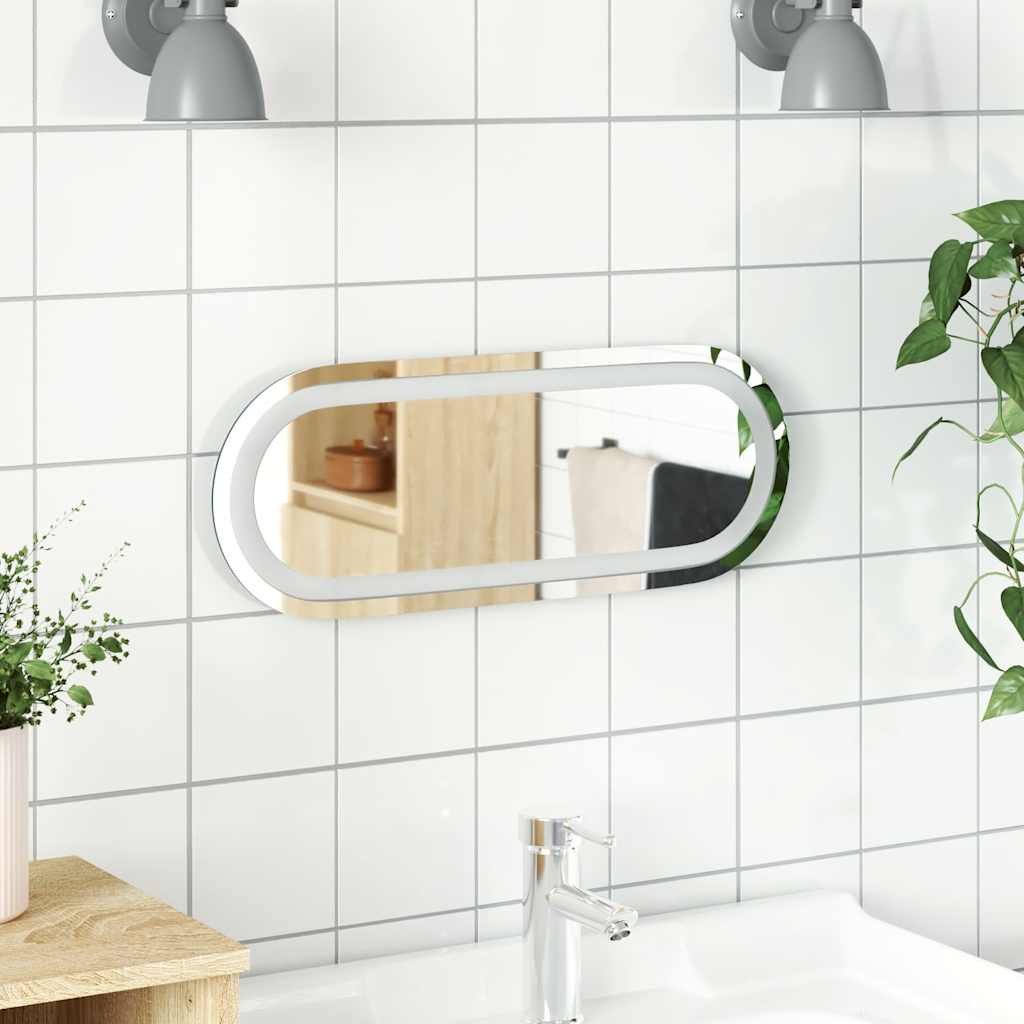 LED Bathroom Mirror 40x15 cm Oval