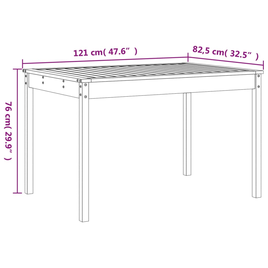 vidaXL 5 Piece Garden Dining Set Grey Solid Wood Pine