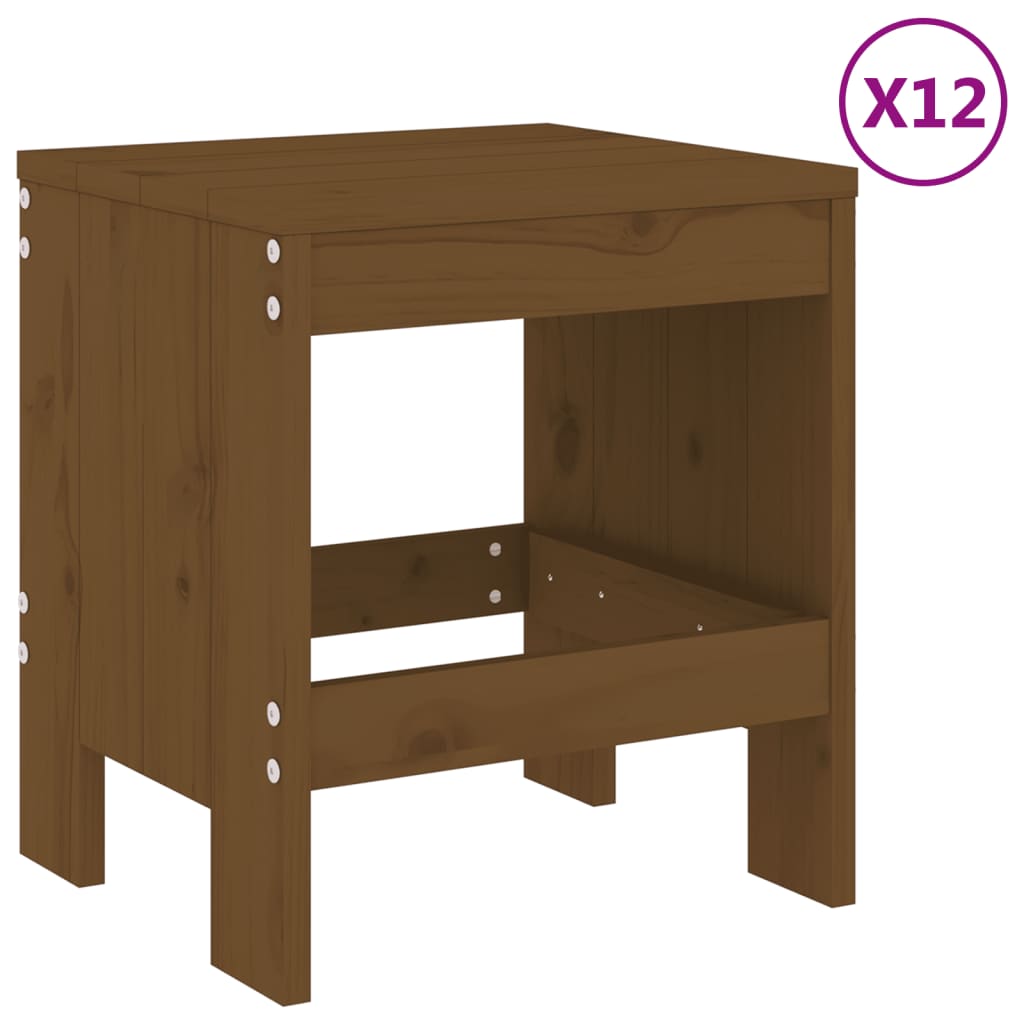 Garden Dining Set | Honey Brown | Solid Pine Wood | Large | Seats Many