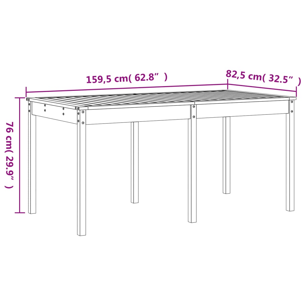 Garden Dining Set | Natural Wood | Solid Douglas wood | Seats Many