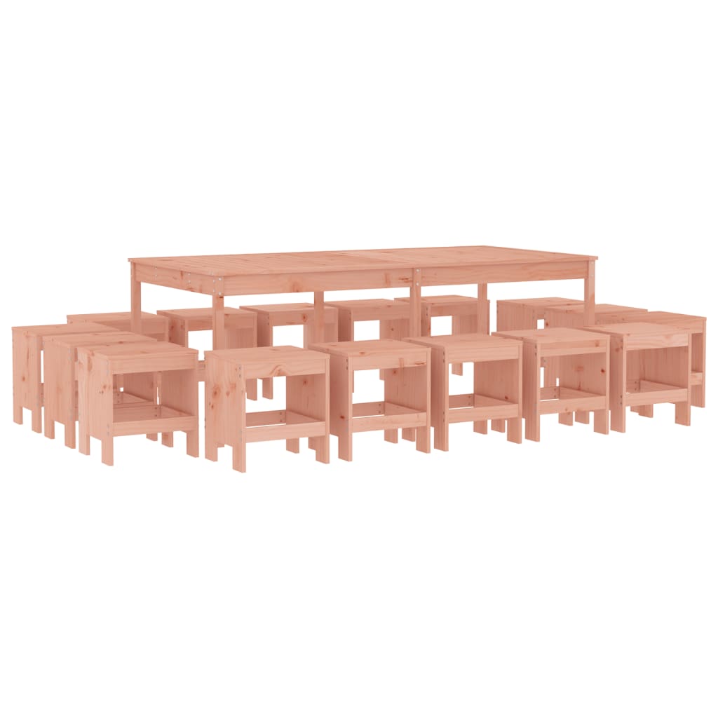 Garden Dining Set | Natural wood | Solid Douglas wood | Large | Durable