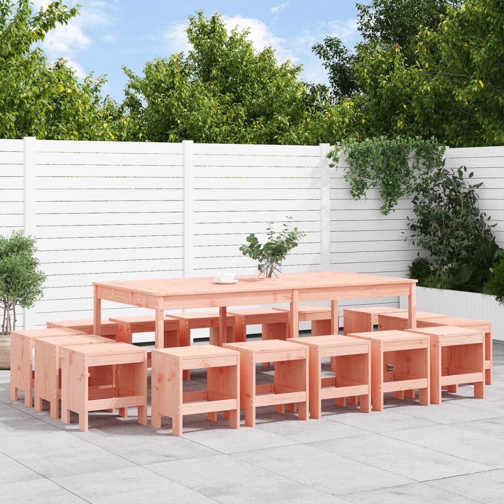 Garden Dining Set | Natural wood | Solid Douglas wood | Large | Durable
