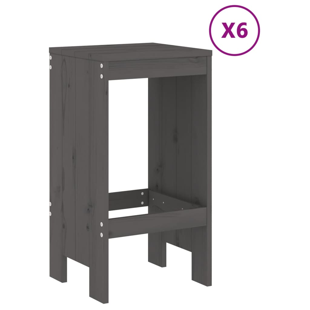 Garden Bar Set | Grey | Solid pine wood | Medium |  Simple