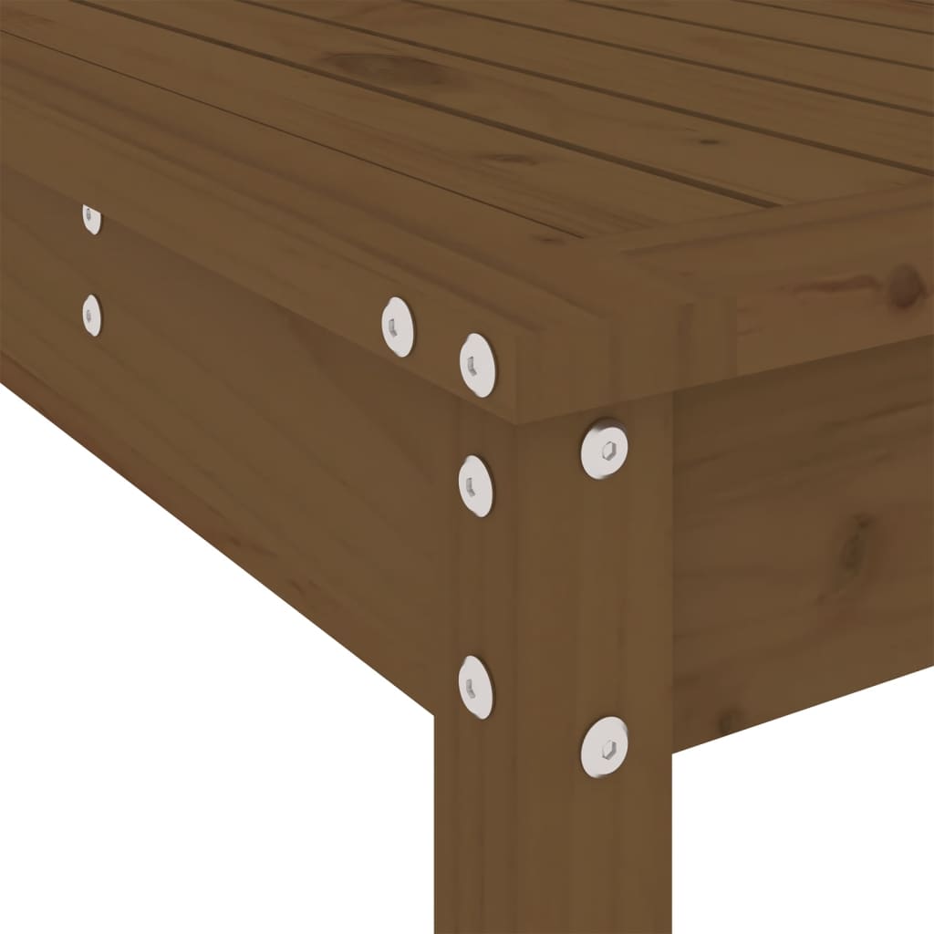 Garden Bar Set | Honey Brown | Solid Pine Wood | Large | Footrest