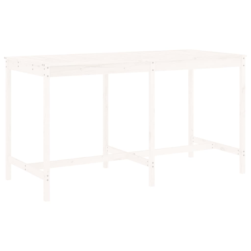 Garden Bar Set | White | Solid pine wood | Large | Footrest